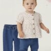 Conjunto Carters "Cherry Blossom" con Pantalón Jean Suave 24M
